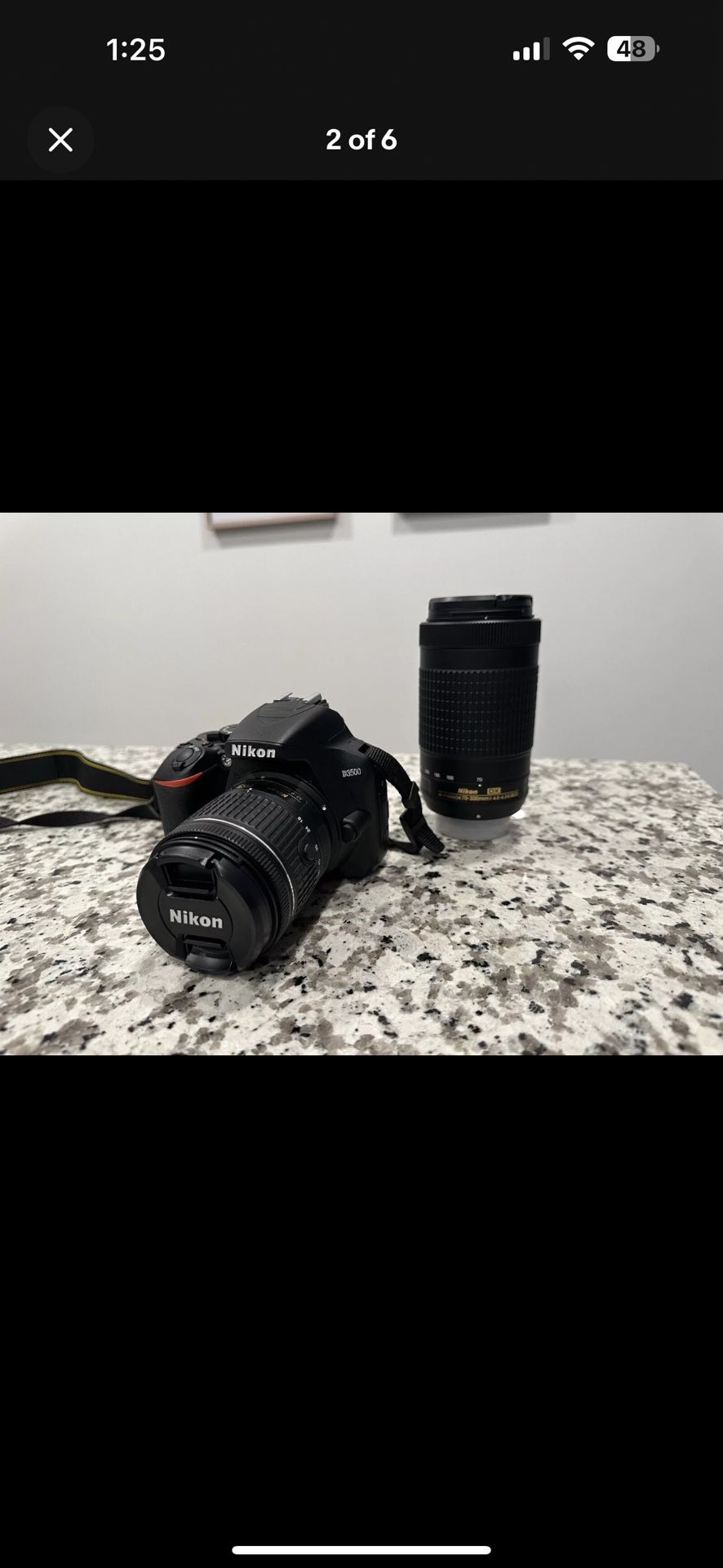 Nikon D3500 DSLR + 18-55mm/ 70-300mm Lenses+Chargers+Batteries