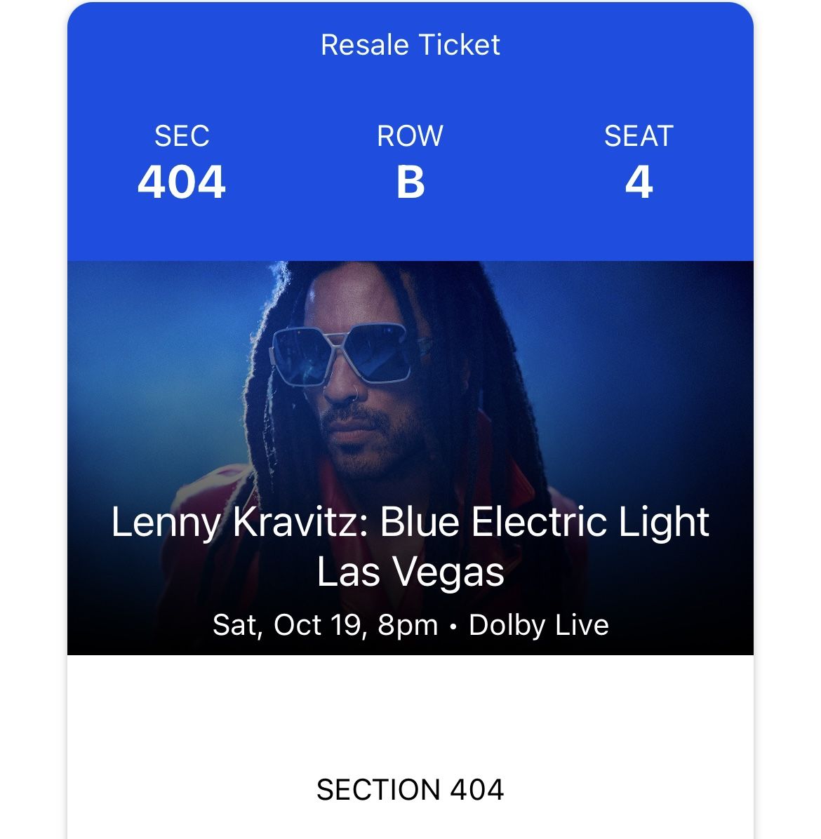 Lenny Kravitz Saturday Oct 19th 
