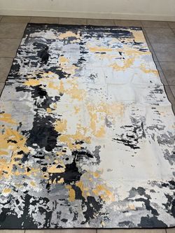 6x9 area rug new gold tone