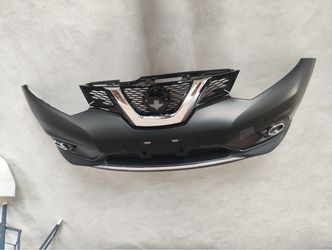 Complete Front Bumper With Grilles And Fog Light Kit For 2014 2015 2016 Nissan Rogue