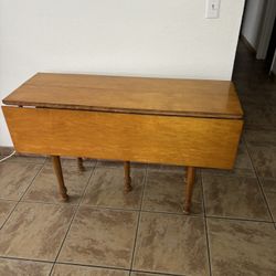 Vintage Wood Drop Leaf Table