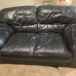 [FREE thru 12/28] Leather Loveseat Sofa