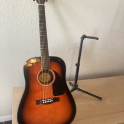 Fender Acoustic  Guitar and Stand 