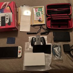 Nintendo Switch OLED (256gb SD Card, Games, & Accessories)
