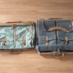 Vintage Hartmann Leather & Canvas Garment Travel Bag