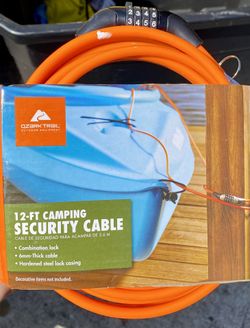 Ozark Trail 12-ft Camping Security Cable with Combination Lock
