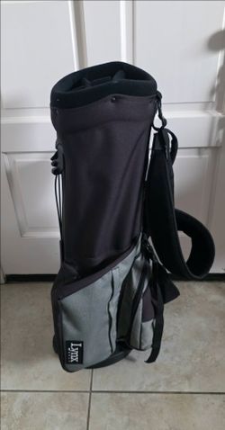 vintage lynx black cat golf stand bag with carry strap 5 way top Adult Unisex