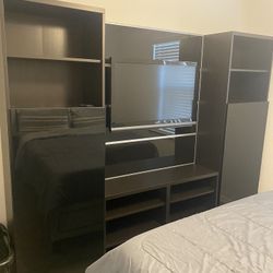 Black Brown Entertainment Center With Tv Included