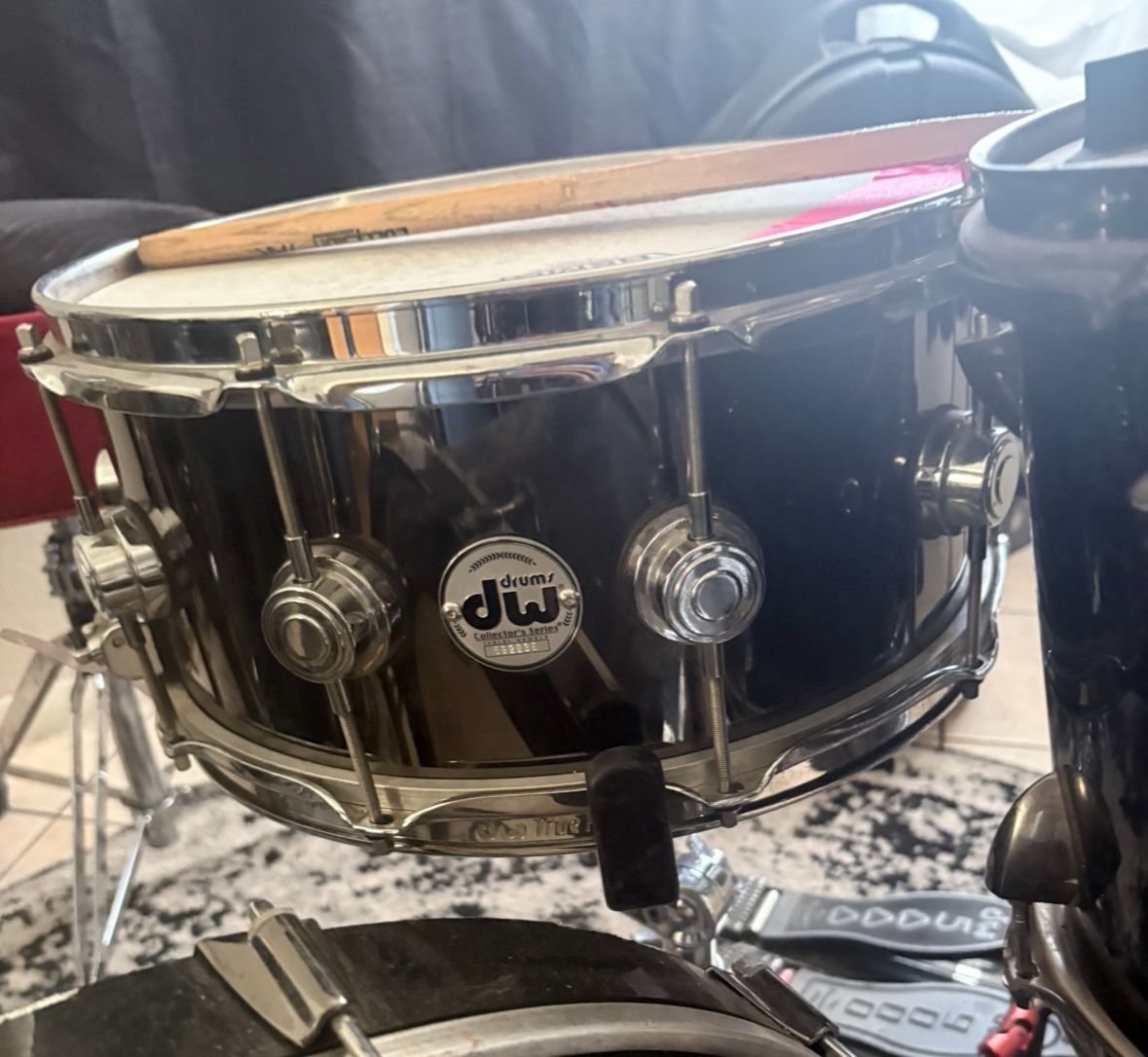 DW Collector’s Series Nickel Over Brass Snare + Ahead Armor Case