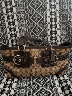 Coach vintage soho signature jacquard double handle shoulder bag