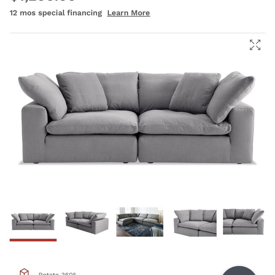 Bobs furniture Dream Couch - Like new condition