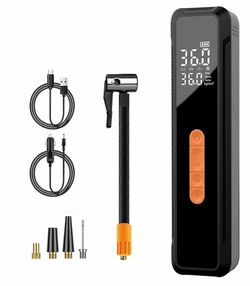 Generic 6000mAh Powerful Car Air Pump Shut-Off Portable Air Compressor USB Type-C Charge Motorcycle Bike Tire Inflator