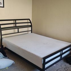Bed Frame And mattress 12"Memory Foam 