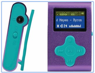 Eclipse Fit Clip 4GB MP3 Player - Purple/Teal