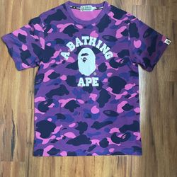 Purple Bape College Tee