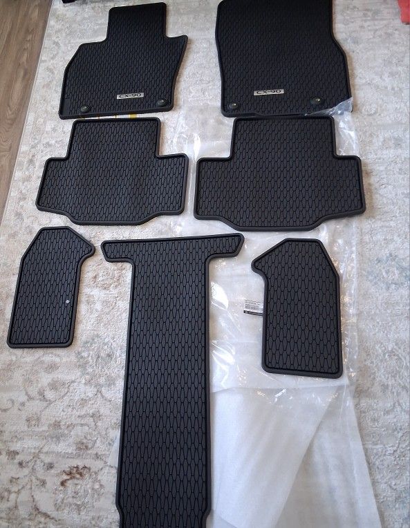 Genuine MAZDA CX-90 2024- 2025 All Weather Mats (KMS7V0350) - Captain Seats