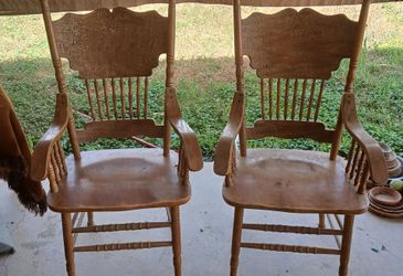 2 hand carved antique chairs