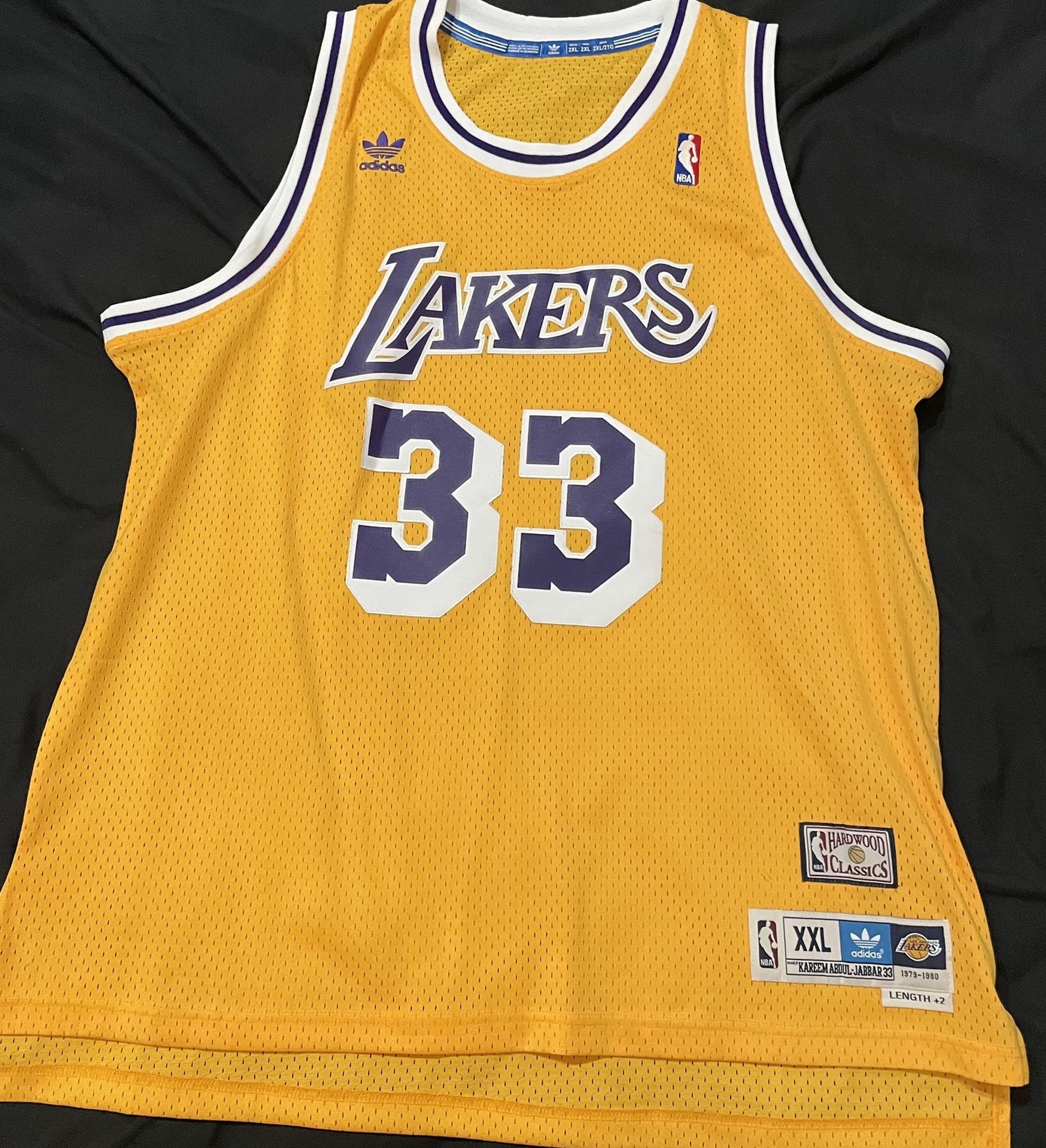 Kareem Yellow Lakers Throwback Jersey