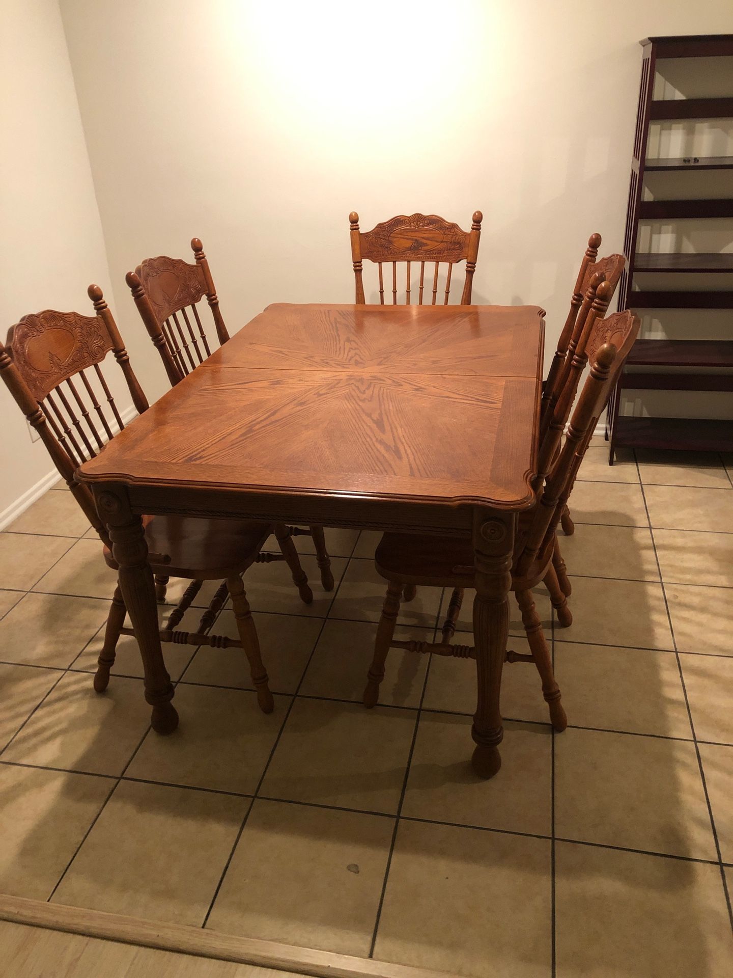 Pure wood dinning table (chairs included)