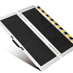 3FT Portable Ramp, Non-Slip Aluminum Folding Handicap Ramp, 800 LBS