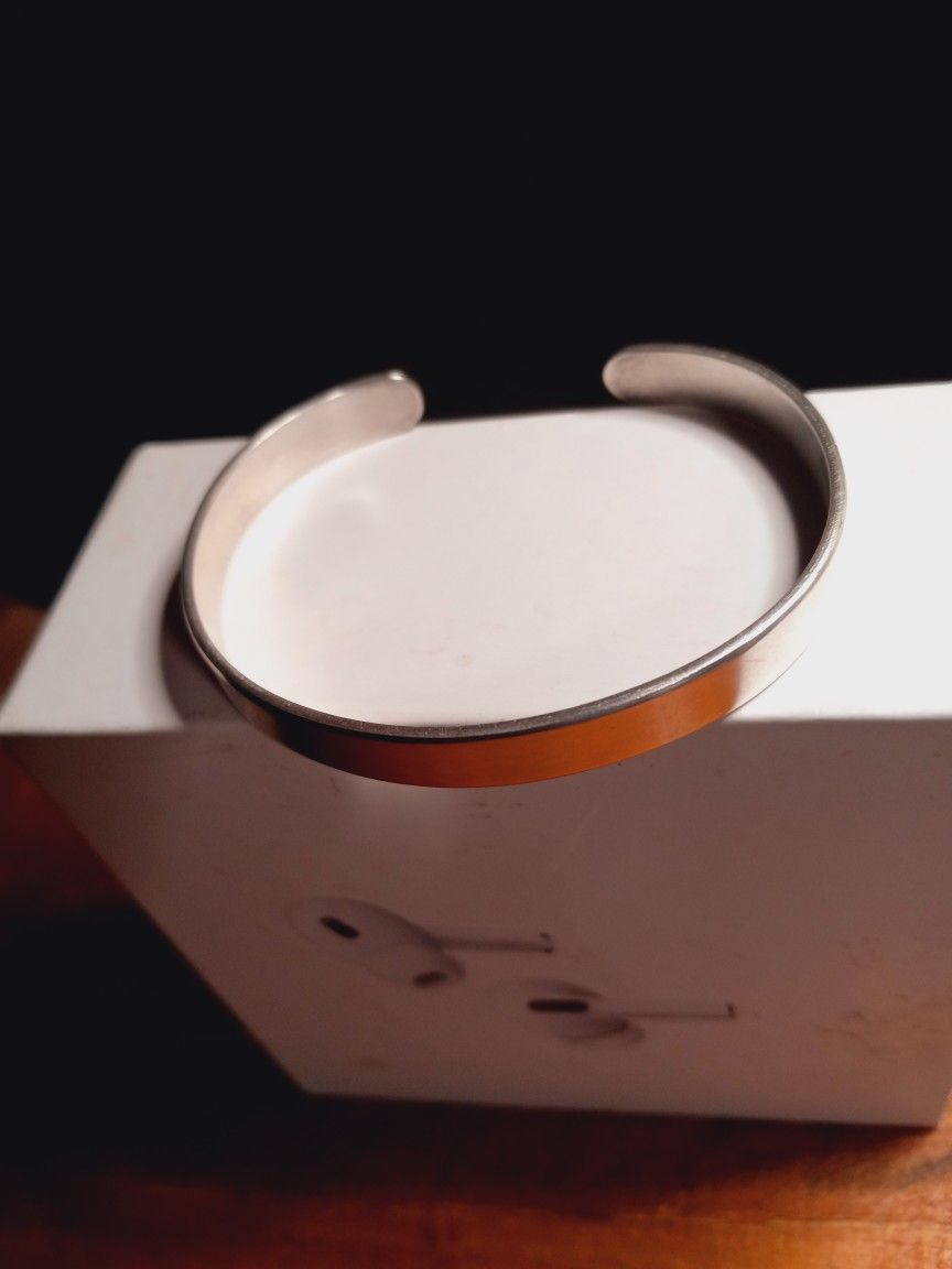 St.Silver "F... Cancer" Bracelet-6.5"L-17.78 Gram