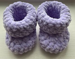 Crochet baby booties