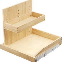 Soft Close Under Sink Organizer 19½” W x 21” D Adjustable Pull Out Cabinet Organizer Slide Out Sliding Shelf Under Cabinet for Under Kitchen Bathroom 