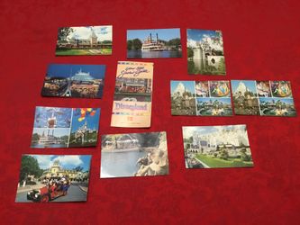 Vintage Disneyland Souvenir Guide Info Map Booklet 1986 Kodak & Postcards