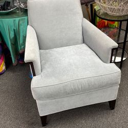 Beautiful Light Grey Micro Fiber Like Chair