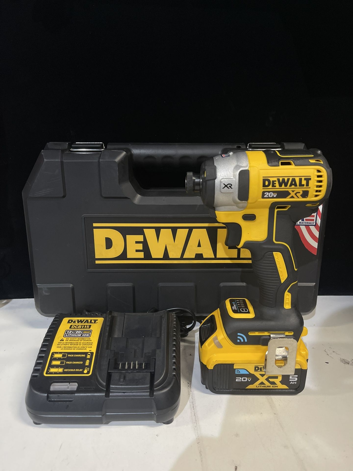 Dewalt DCF888 20V 1/4” XR Tool-Connect Impact Driver W/ 5Ah Battery, Charger & Hard Case