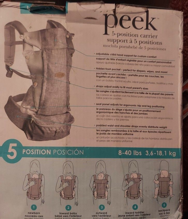 jj cole 5 position baby carrier