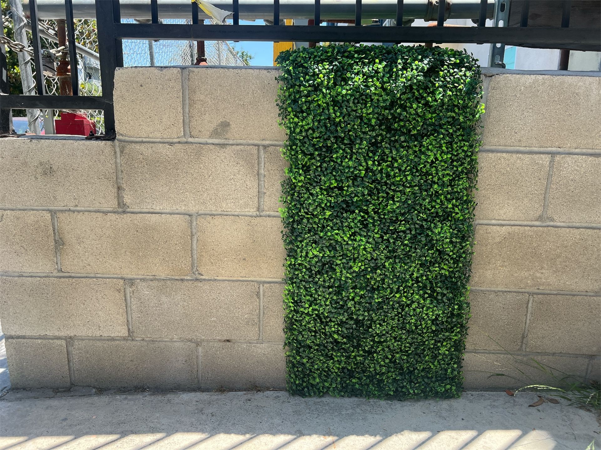 Faux Boxwood Green Panels