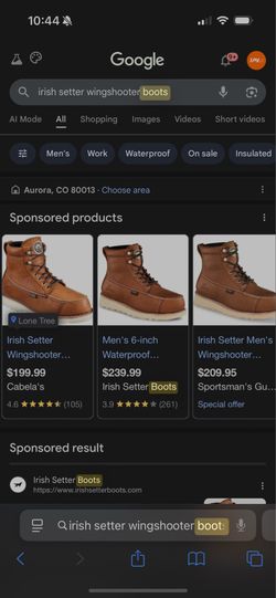 Irish Setter Wingshooter Boots Size 12