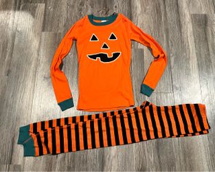 Hanna Andersson Pumpkin Halloween Pjs Pajamas. Size 12 (150)
