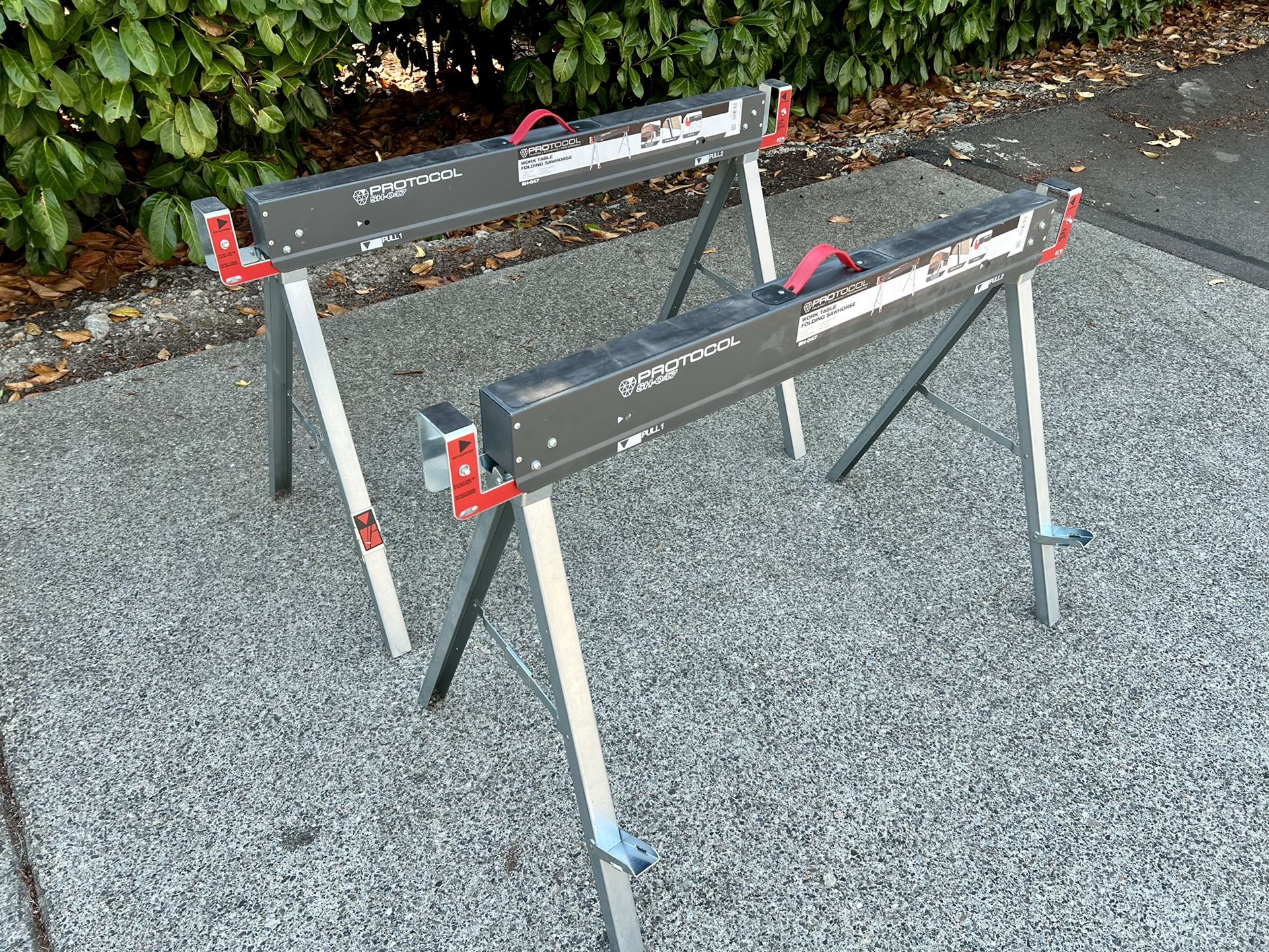 2x PROTOCOL Equipment SH047 Work Table Folding Sawhorse for Sale in