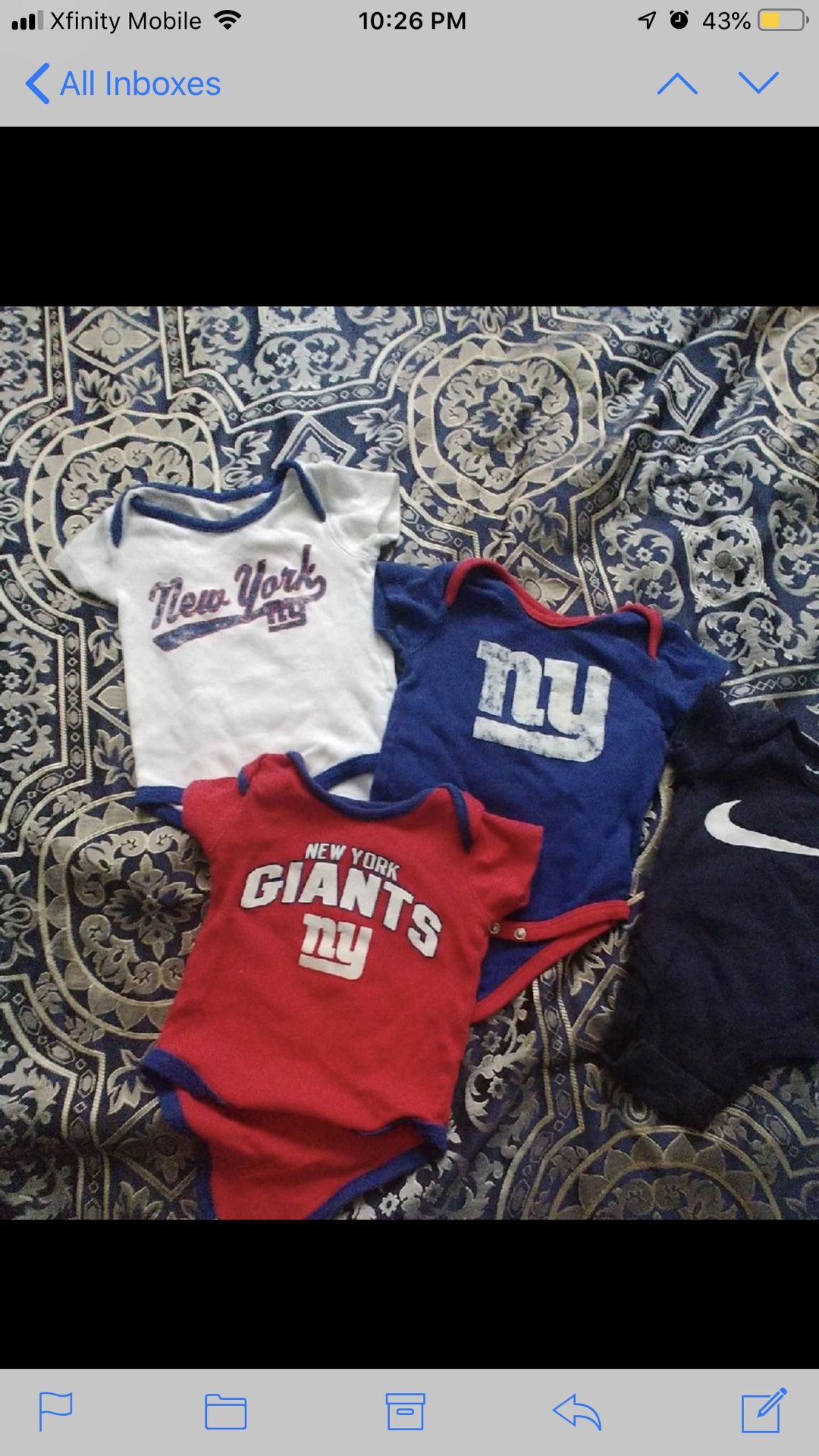 3m New York giant onesie