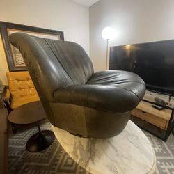 Leather Swivel Rocking Lounge Chair