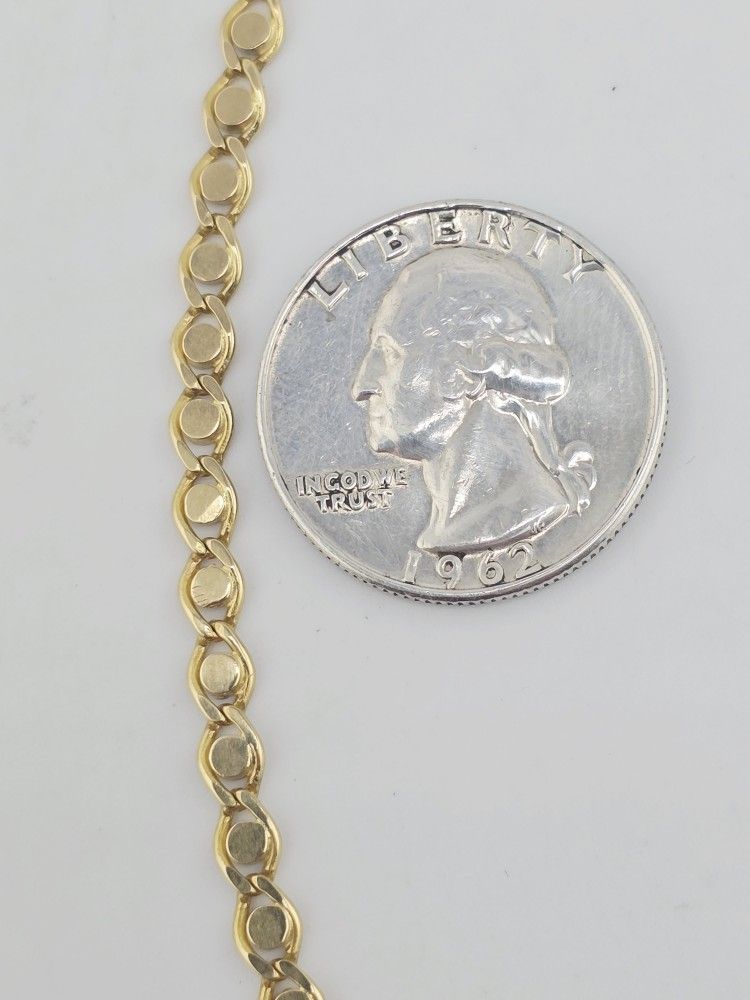 18k 19" custom link chain