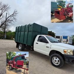 Dodge Ram 3500 Chip Truck with Wood Chipper