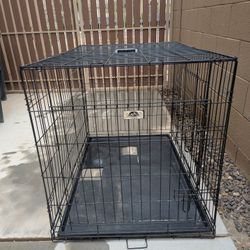 Wire Crate For Dog XL 42 X 31.5 X 28.5 Black Tuo Doors 