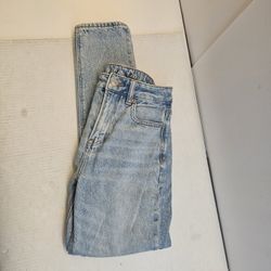 American Eagle Mom Jeans 00 Short Light Wash – Women’s High-Rise Denim
