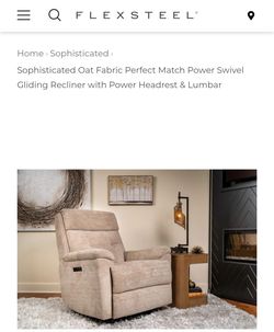 FLEXSTEEL FULL POWER SWIVEL GLIDER RECLINER (LIQUIDATION SALE)