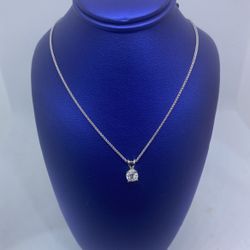 14KT Gold Chain W/ Diamond Pendant 