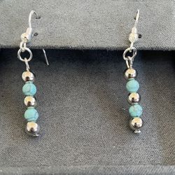 Turquoise and Silver Earrings