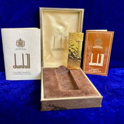 Vintage Bark Gold Dunhill Lighter Super Mint Condition Works 1 Year Warranty 