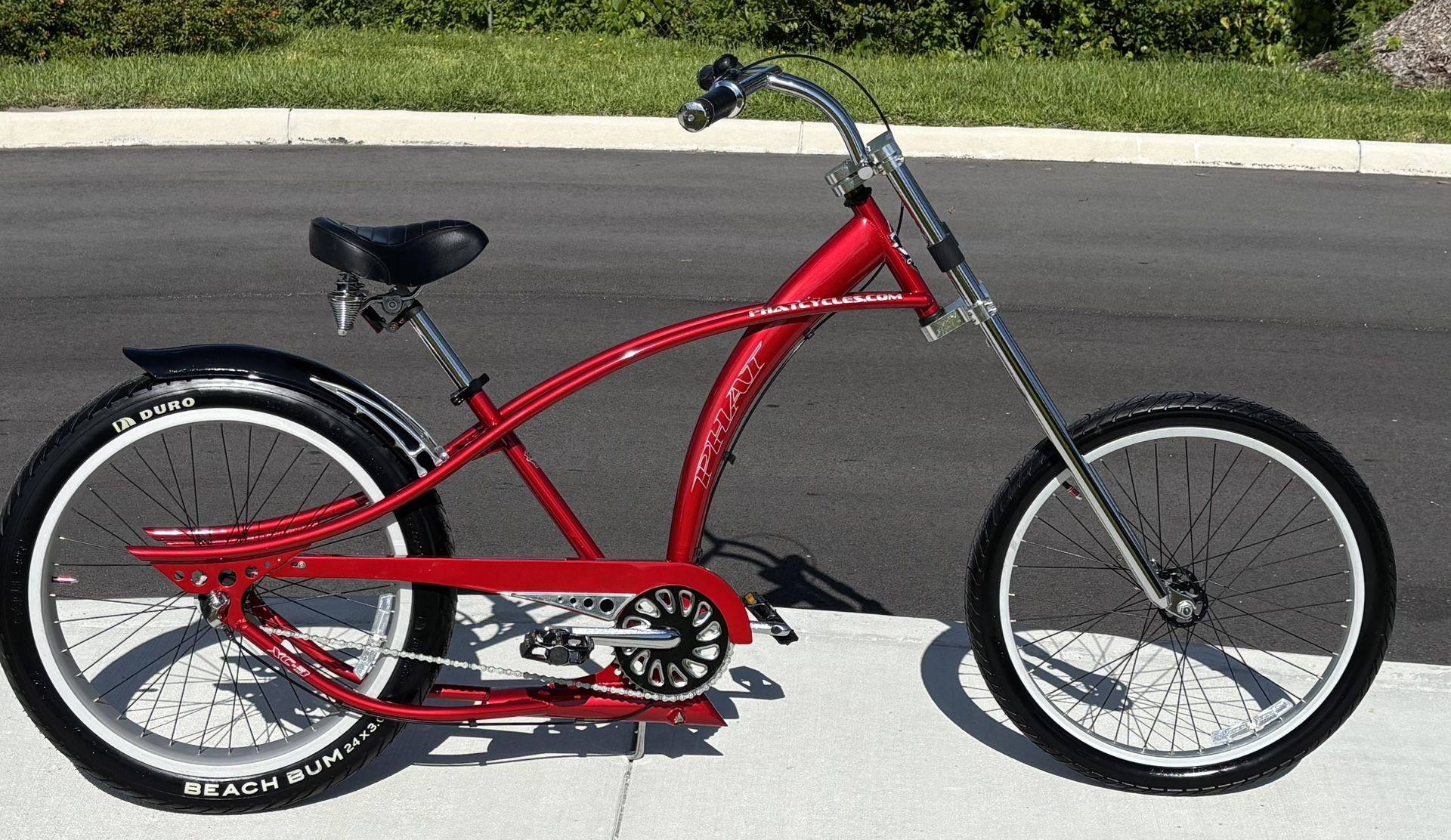 Phat Cycles XC-3 Red Metallic Rat RodChopper Bike