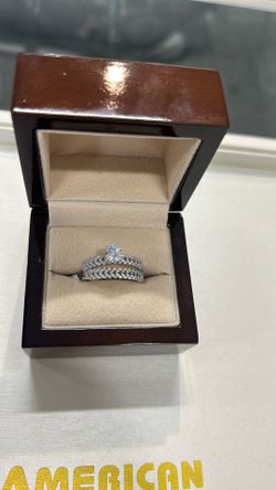 Silver wedding set czs