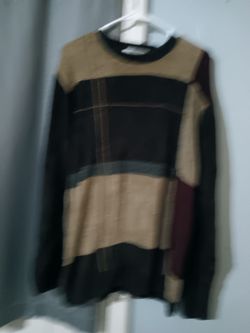 Men's Color Block Crewneck Sweater