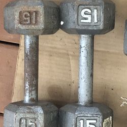 15 Lb Dumbells 