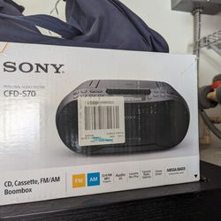Brand New Sony CFD-S70 CD/Tape Player